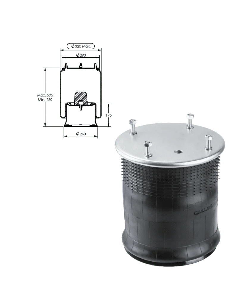 Bolsa Mola Pneumática carreta randon